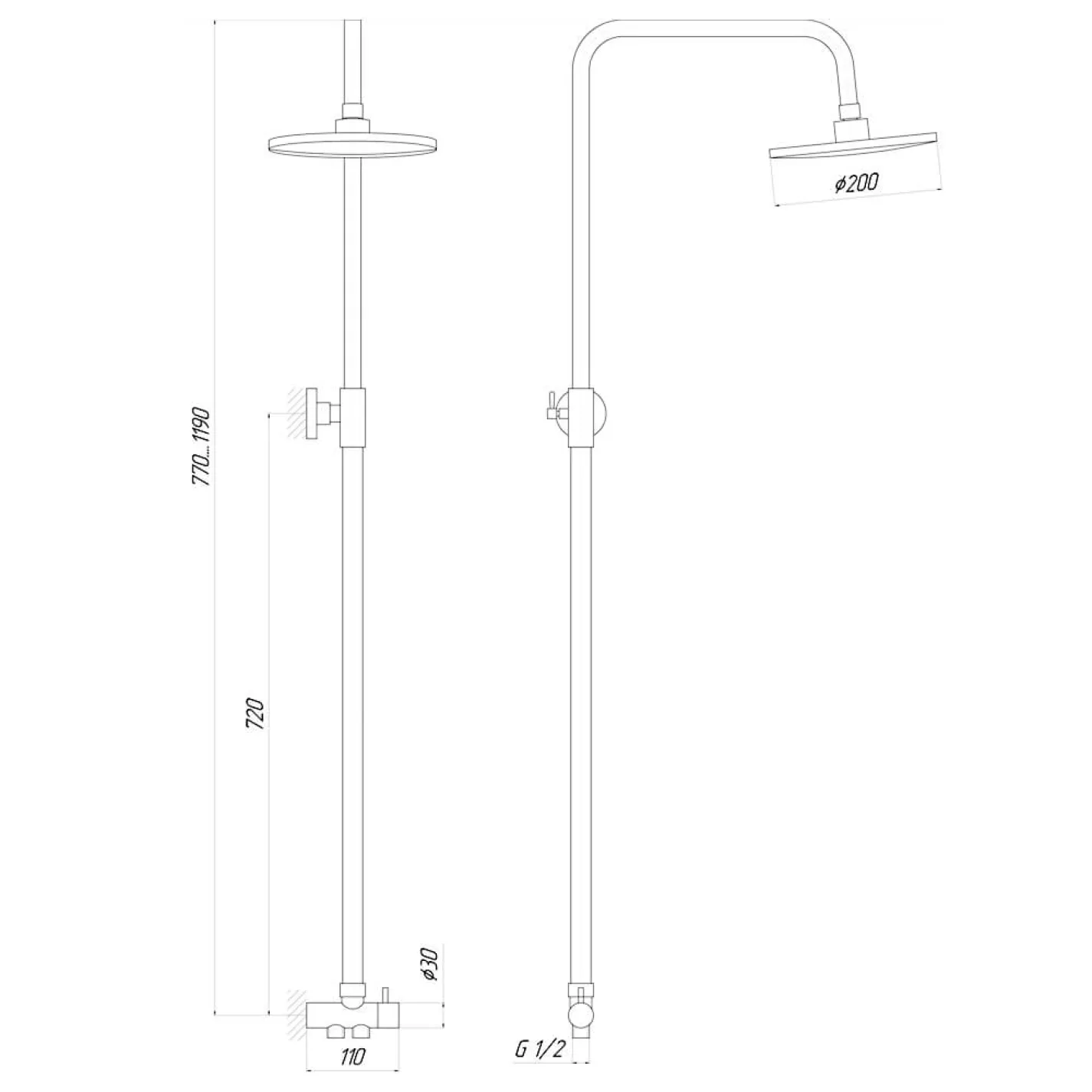 Душова колона Globus Lux Lazer GL-BAR-0101, хром - Фото 3